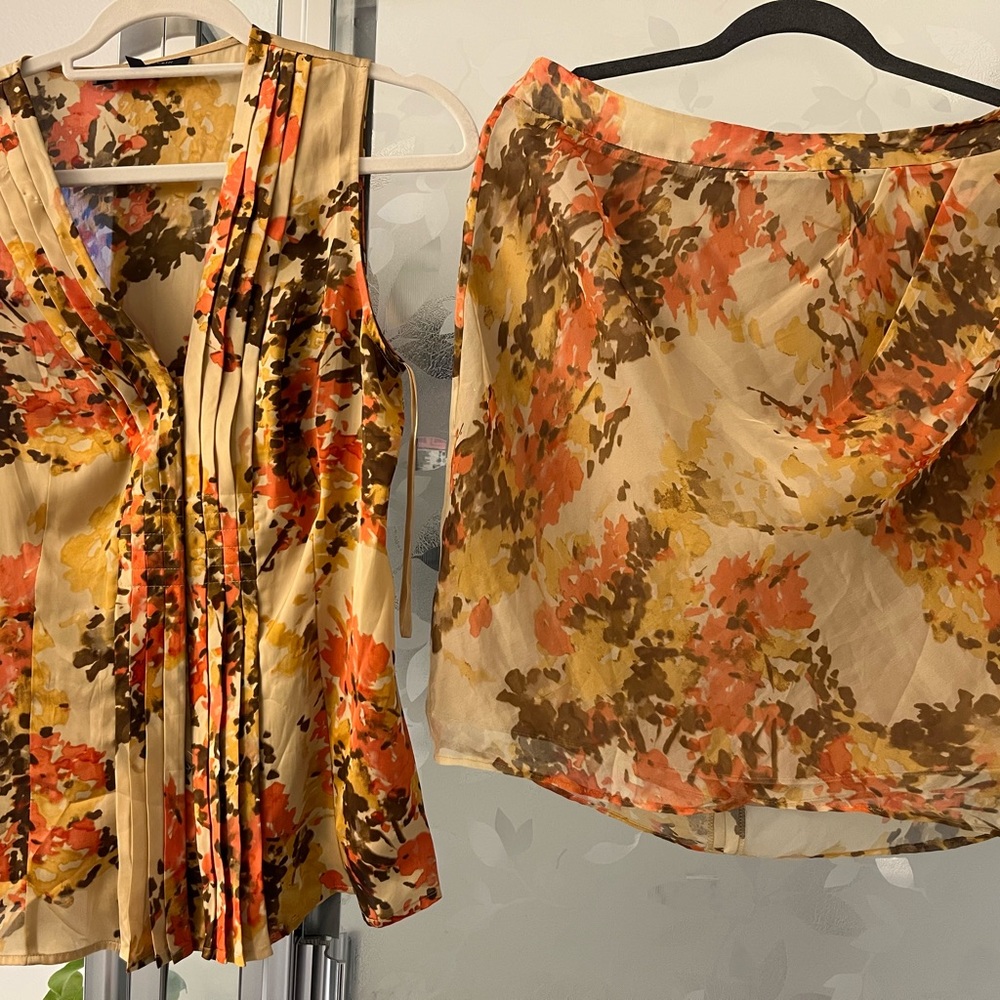 Anne Klein set of blouse and skirt